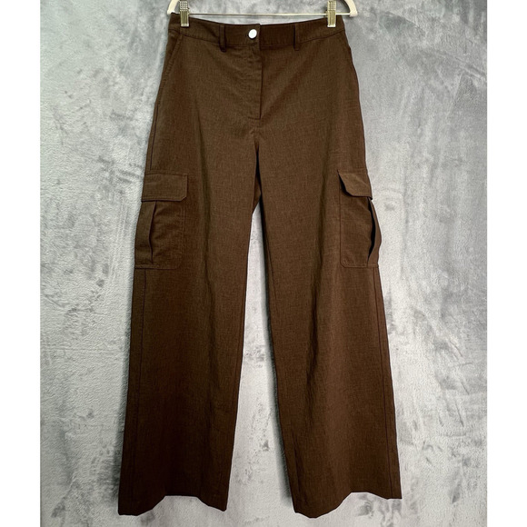Theory Brown Pecan Wide Leg‎ Cargo Pant Women's 8? not sz tag - Picture 1 of 16